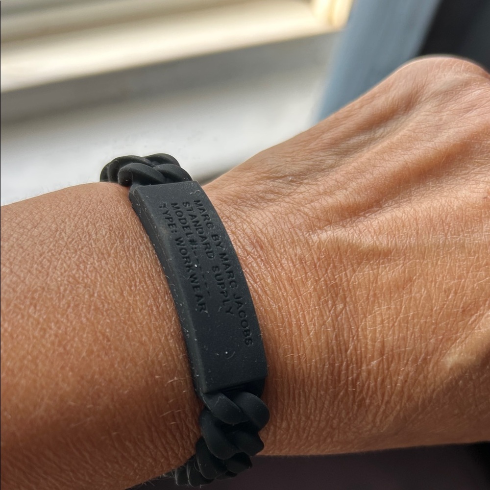 Marc by Marc Jacobs Black Rubber Bracelet